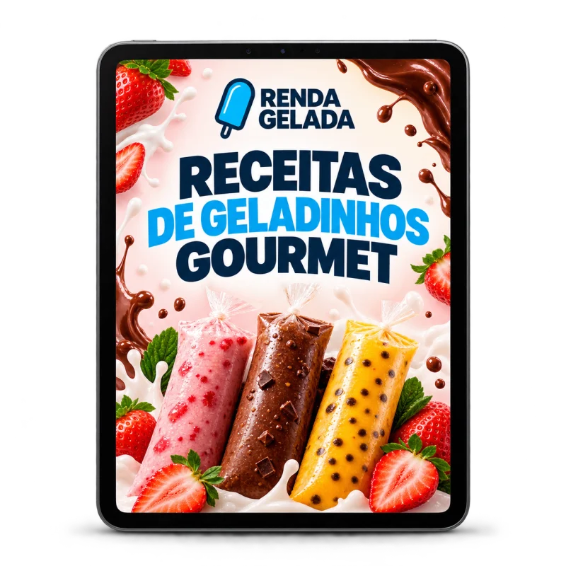 Capa do kit Renda Gelada com receitas de geladinhos gourmet